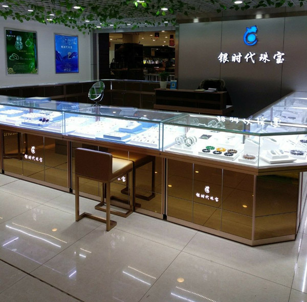商场玻璃柜台,珠宝展示柜,商场珠宝展柜