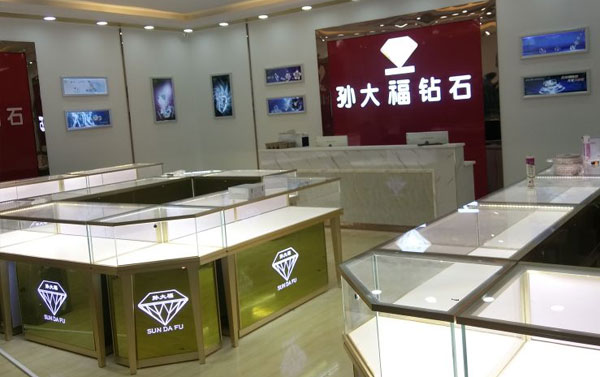 玻璃钻石珠宝展示柜